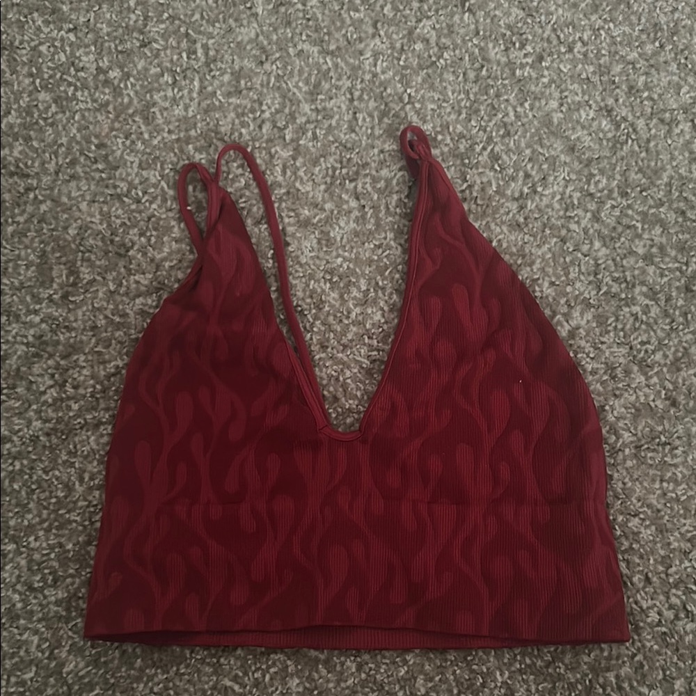 Elegant Red Crop Top